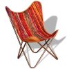 Butterfly Chairs 2 pcs Multicolour Chindi Fabric