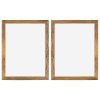 Photo Frames 2 pcs 90×70 cm Solid Reclaimed Wood and Glass