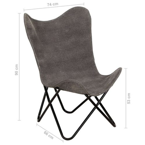 Butterfly Chair Anthracite Canvas