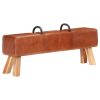 Vintage Turnbock Bench with Handles Real Goat Leather