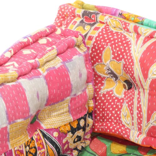 Pallet Sofa Cushion Multicolour Fabric Patchwork
