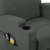 Massage Stand-up Chair Anthracite Faux Leather