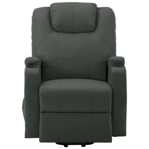 Massage Stand-up Chair Anthracite Faux Leather
