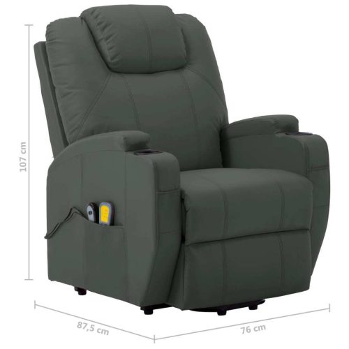 Massage Stand-up Chair Anthracite Faux Leather