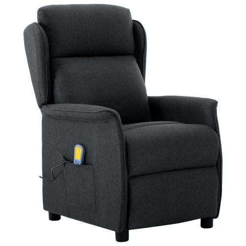 Massage Recliner Dark Grey Fabric