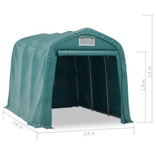 Garage Tent PVC 2.4×3.6 m Green