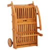 Garden Sun Lounger with Cushion Solid Wood Acacia