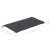 Garden Bench with Anthracite Cushion 112 cm Solid Teak Wood