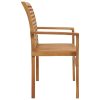 Garden Bench with Anthracite Cushion 112 cm Solid Teak Wood