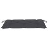 Garden Bench with Anthracite Cushion 112 cm Solid Teak Wood