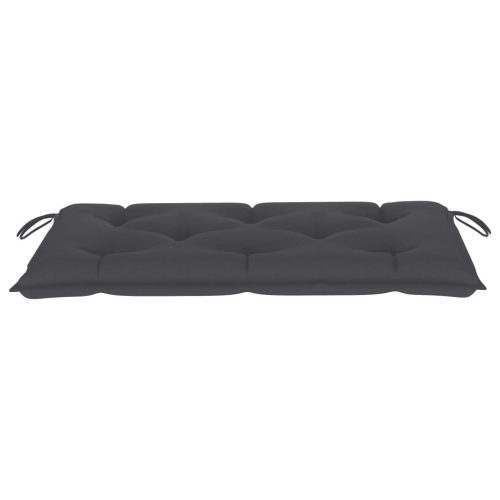 Garden Bench with Anthracite Cushion 112 cm Solid Teak Wood