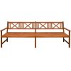 Garden Bench with Cushions 240 cm Solid Acacia Wood