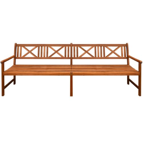 Garden Bench with Cushions 240 cm Solid Acacia Wood