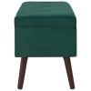 Bench with Storage Compartment Green 80 cm Velvet