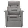 Electric Massage Recliner Light Grey Faux Suede Leather