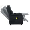 Electric Massage Recliner Dark Grey Fabric