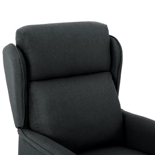 Electric Massage Recliner Dark Grey Fabric