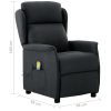 Electric Massage Recliner Dark Grey Fabric