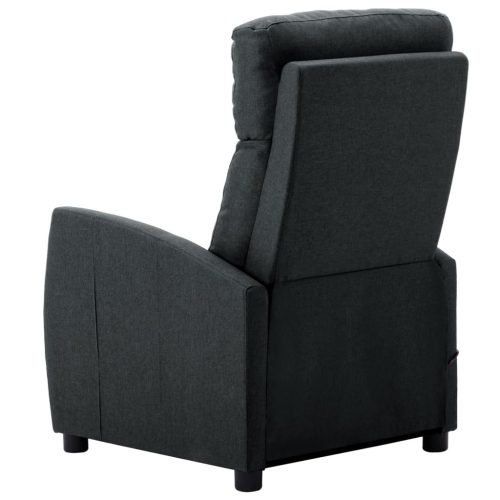 Electric Massage Reclining Chair Dark Grey Fabric