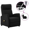 Electric Massage Reclining Chair Black Faux Leather