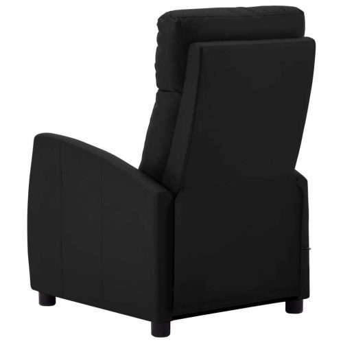 Electric Massage Reclining Chair Black Faux Leather