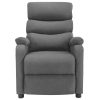 Electric Massage Recliner Light Grey Fabric