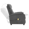 Electric Massage Recliner Light Grey Fabric