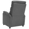 Electric Massage Recliner Light Grey Fabric