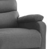 Electric Massage Recliner Light Grey Fabric