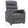 Electric Massage Recliner Light Grey Fabric