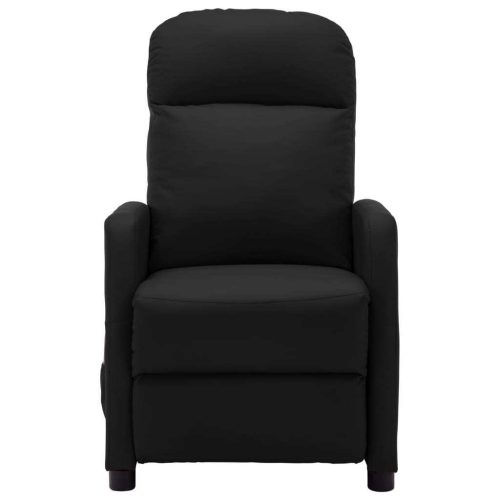 Electric Massage Reclining Chair Black Faux Leather