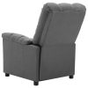 Electric Massage Recliner Light Grey Fabric