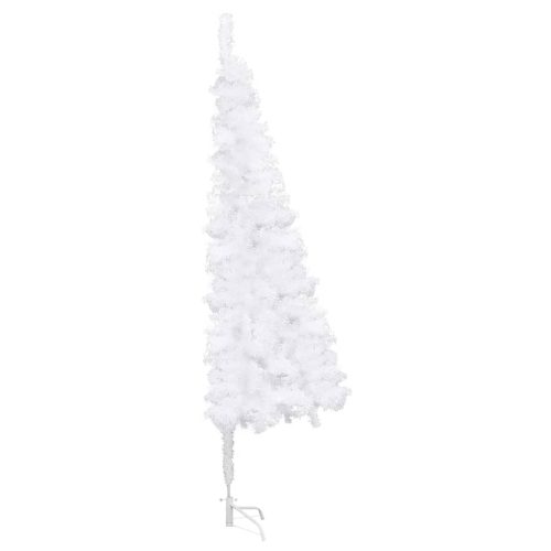 Corner Artificial Christmas Tree LEDs&Ball Set White 120 cm PVC