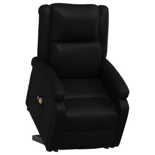 Stand up Massage Chair Black Faux Leather