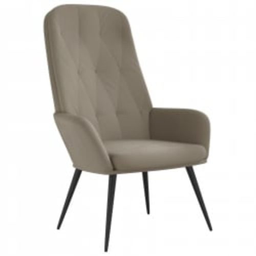 Relaxing Chair with Footstool Light Grey Velvet