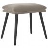 Relaxing Chair with Footstool Light Grey Velvet