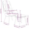 Relaxing Chair with Footstool Light Grey Velvet