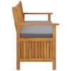 Garden Storage Bench with Cushion 148 cm Solid Acacia Wood