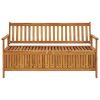 Garden Storage Bench 148 cm Solid Acacia Wood