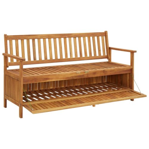 Garden Storage Bench 148 cm Solid Acacia Wood