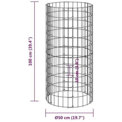 Garden Composter Ø50×100 cm Galvanised Steel