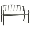 Garden Bench 125 cm Steel Grey