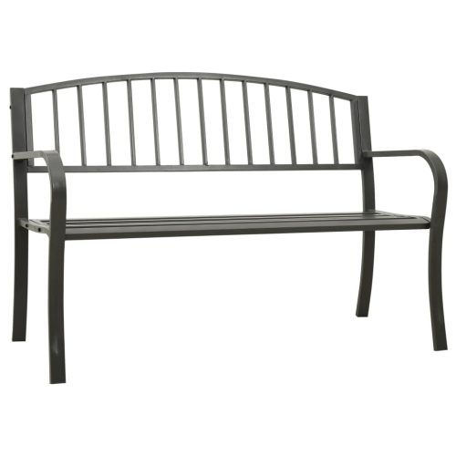 Garden Bench 125 cm Steel Grey
