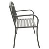 Garden Bench 125 cm Steel Grey