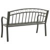 Garden Bench 125 cm Steel Grey