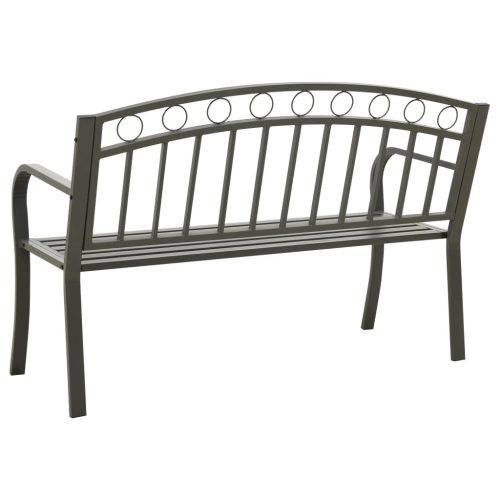 Garden Bench 125 cm Steel Grey