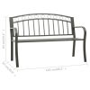 Garden Bench 125 cm Steel Grey