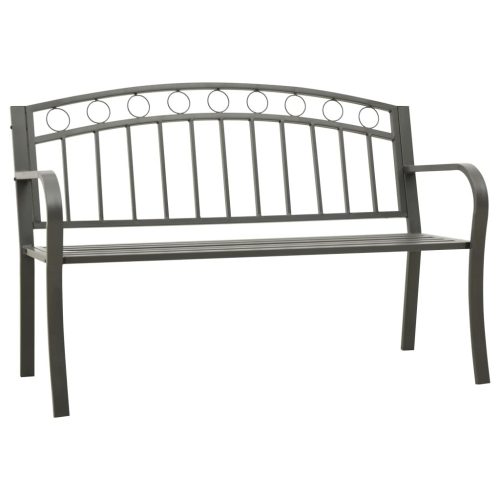 Garden Bench 125 cm Steel Grey