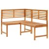 Garden Corner Bench 140 cm Solid Acacia Wood
