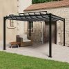 Gazebo with Louvered Roof 3×3 m Anthracite Fabric and Aluminium